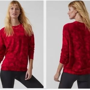 Athleta Balance Printed Pullover in Chakra Floral Red NWT XS